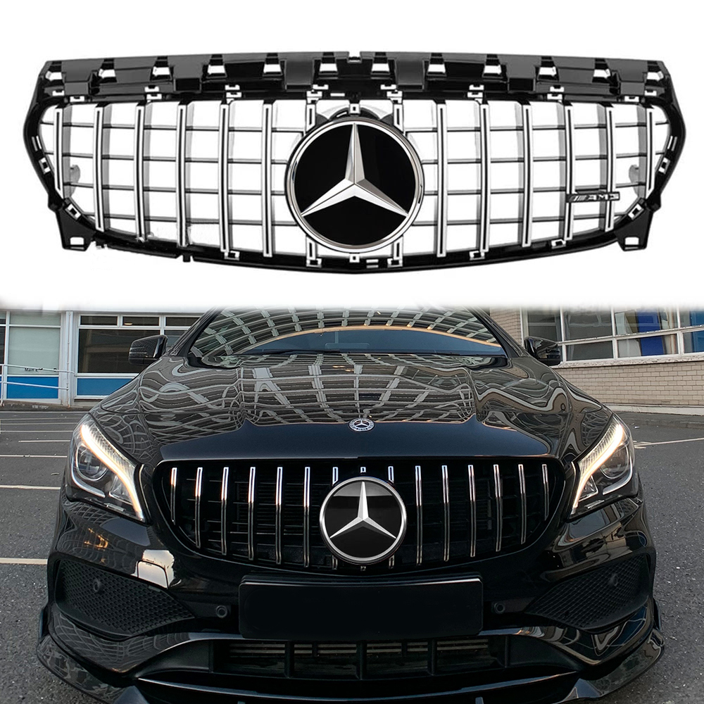For 2013-2019 Mercedes Benz W117 CLA-Class CLA250 CLA200 Grill Panamericana GTR Front Grille Chrome 